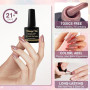 Shining She Vernis Semi Permanent, 6 Couleurs Rose Nude Taupe Bourgogne Rouge Violet Pailleté Gel UV Semi Permanent Soak Off UV/