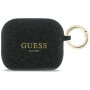 CG Mobile Guess Coque de protection en silicone à paillettes pour AirPods Pro 3 Noir