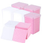 1000 Pièces Coton Lingette Ongles,Coton Ongles Gel Non Pelucheux Lingettes | Coton Ongles Ongles Degraissant Coton Vernis Rose/B