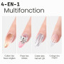 TOMICCA  Solide Colle Faux Ongles - 4 en 1 Adhésif Ultra 15g | Colle Adhésive Super Forte Strass Bijoux Décorations Tube Pratiqu