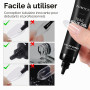 TOMICCA  Solide Colle Faux Ongles - 4 en 1 Adhésif Ultra 15g | Colle Adhésive Super Forte Strass Bijoux Décorations Tube Pratiqu