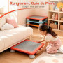 GOPLUS Trampoline Exterieur Enfant 65x65x13CM, Filles Garçons 3+Ans | Trampoline Interieur Enfant avec Pieds Amovible, Surface A