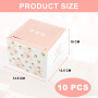 momgyaamz Boite Gateau avec Fenêtre, Boite a Gateau Carton Mini, Boite TransportGateau 13.5 * 13.5 * 10.2 cm, 10 Pièces, BoiteLa