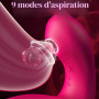 Vibromasseurs Feminin Clitoridien va et vient Succion & Vibration Sex Toys | 10 Modes Poussées & 10 Suceurs Modes Silencieux God