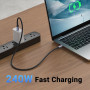 SUMPK 40Gbps câble USB 4.0 30cm 2paquets, câble USB C à USB C 240W | transfert de données haute vitesse 40gbps et sortie vidéo s