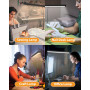 iFalarila 2024 Version Lampe de Bureau 160 LED avec Pince, 3 Modes, Plus Lumineuse, Flexible à 360° avec Adaptateur USB pour Tra
