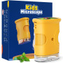 Microscope Numérique pour Enfants 1000X, Temodu 2.0 Pouces Microscope Enfant, 8 Lumières LED, Sciences de Plein air pour Les 3 A
