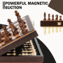 Peradix Jeu d'échecs Echiquier en Bois Magnétiques, Echec avec Double Reines, Échiquier de Voyage Pliables, Jouets et Cadeaux de