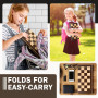 Peradix Jeu d'échecs Echiquier en Bois Magnétiques, Echec avec Double Reines, Échiquier de Voyage Pliables, Jouets et Cadeaux de