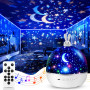 Projecteur Ciel Etoile 19 Films, Jouet Enfant Cadeau Bébé 4 5 6 7 8 ans | 15 Musicale Veilleuse Bébé,360°Rotation Telecommandé V