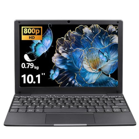 LONGEVINCE Mini Ordinateur Portable 10,1 Pouces, 8Go RAM DDR4, Clavier AZERTY, Celeron N4000,1280 * 800, BT5.0, Type-C, USB3.0 *