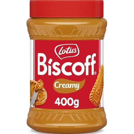 Lotus Biscoff Pâte à Tartiner | Creamy | Pot PET | 400g | Vegan | Sans Fruits à Coque | Sans Colorant ni Arômes Artificiels
