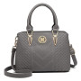 Miss Lulu Petit Sac à Main Femme, Sacs à Porté Épaule en Simili Cuir avec Texture de Litchi, Sacs Bandoulière, Sac Besace avec L
