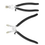 QWORK Lot de 40 ébauches de lanière en argent avec porte-clés et 1 pince à sertir, pour sangle de 25 mm de large