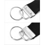 QWORK Lot de 40 ébauches de lanière en argent avec porte-clés et 1 pince à sertir, pour sangle de 25 mm de large