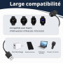 2 Pièces Chargeur Compatible avec Amazfit GTR 2/2e, GTS 2/2e, Bip 5/3/3 Pro, T-Rex Pro, Pop, Zepp E Z, 100cm Câble de Chargeur U