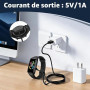 2 Pièces Chargeur Compatible avec Amazfit GTR 2/2e, GTS 2/2e, Bip 5/3/3 Pro, T-Rex Pro, Pop, Zepp E Z, 100cm Câble de Chargeur U