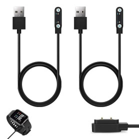 2 Pièces Câble de Chargeur Magnétique USB pour Smartwatch 2 Broches 7.62mm, Chargeur Connectées pour Montres, Câble de Charge Ra
