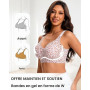 HOWIN Soutien Gorge sans Armature Push Up Brassiere Femme Grande Taille | Confort, Full Cup, Gel, Forte Poitrine, Rembourré, Cla