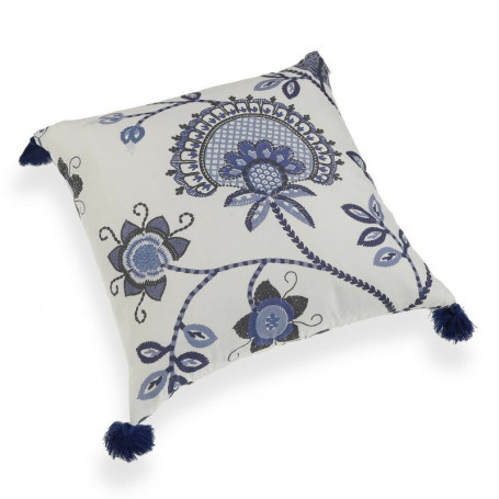 Coussin Versa Bleu Pompons Polyester (45 x 45 cm) 27,99 €