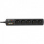 INFOSEC - S5 Black Line II - Parasurtenseur 5 Prises - Garantie 2 ans 30,99 €