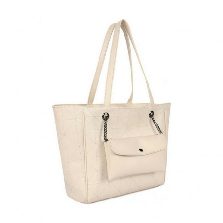 Sac-à-main Femme Laura Ashley RELIEF-QUILTED-CREAM Crème (30 x 30 x 10 cm) 109,99 €