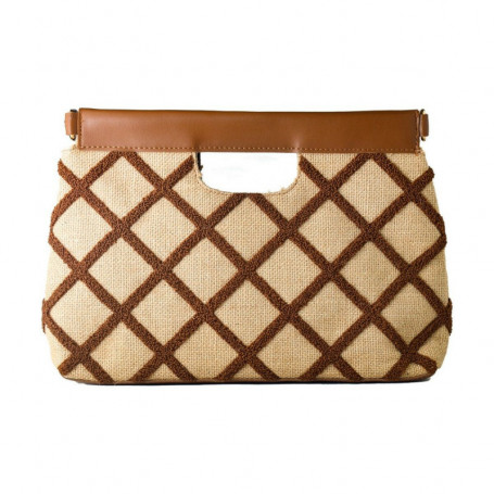 Sac-à-main Femme Laura Ashley VALETTA-QUILTED-TAN Marron (30 x 20 x 9 cm) 89,99 €