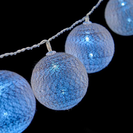 Guirlande de boules LED Ø 6 cm Gris (2 m) 20,99 €
