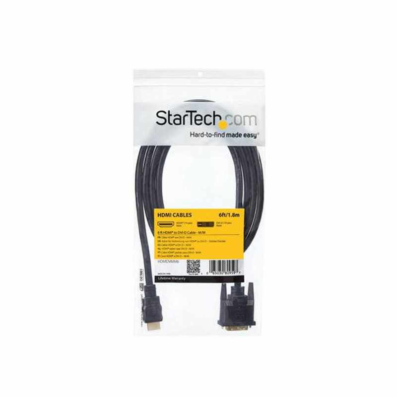Image secondaire de Startech.com Câble HDMI® vers DVI-D de 1,8m - Mâle / Mâle - Noir